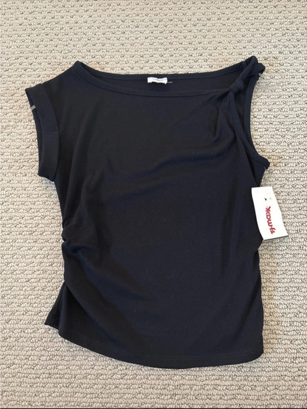 Cotton On Asymmetrical Strap Black Top